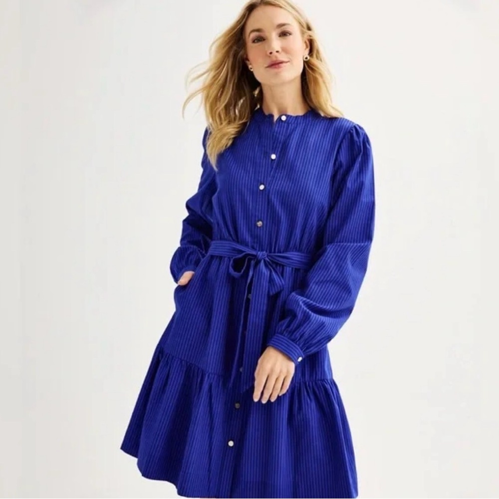 Draper James cotton royal blue dress